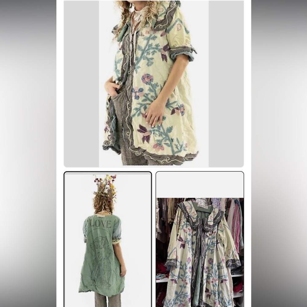 Magnolia Pearl Applique jooles Coat Jacket 547 Agave